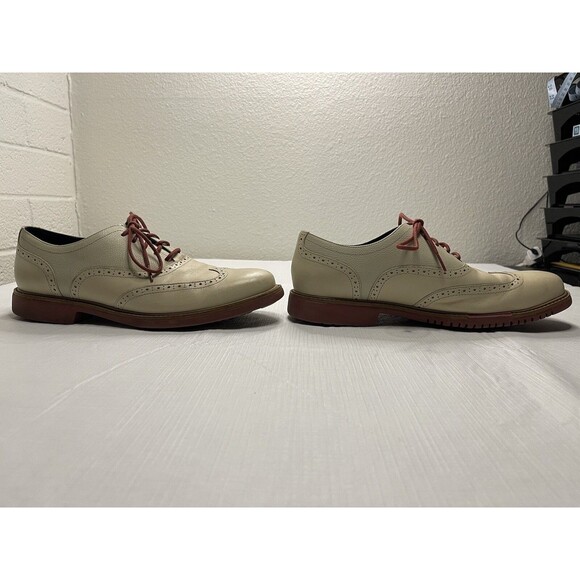 Men\'s Cole Haan Great Jones Wingtip Oxford Shoes Size 9.5 Ivory Red C11234 main image 4